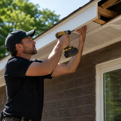 New fascia board installation with corrosion-resistant fasteners