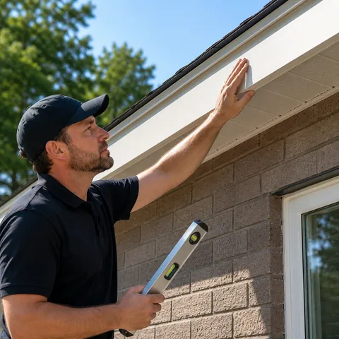 Final quality check of installed fascia and soffit