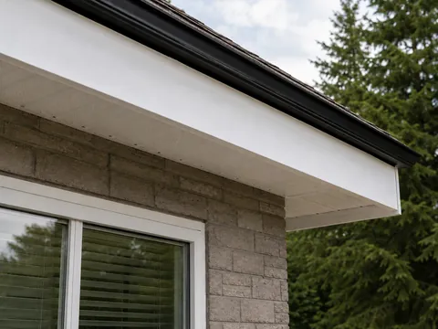 Clean finished fascia and soffit after project completion